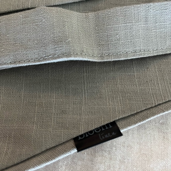 (S) Linen Wrap Skirt, Knee Length Circle Skirt-Beige - Picture 9 of 11